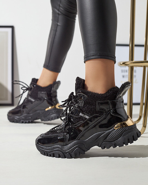 Чорні жіночі утеплені спортивні кросівки Timose - Взуття