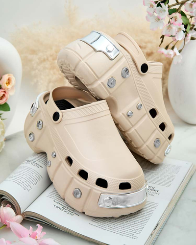 Royalfashion Damen-Gummi-Flip-Flops mit Verzierungen Kiroo