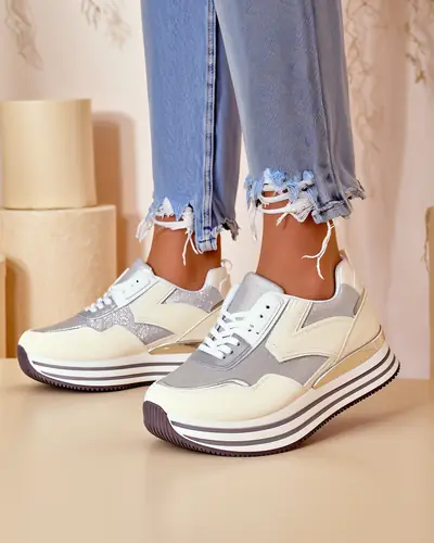 Royalfashion Damen Sneaker mit Glitzer Borovis