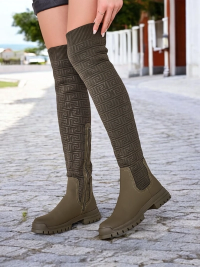 Royalfashion Damen Slip-On-Stiefel Bezzonu