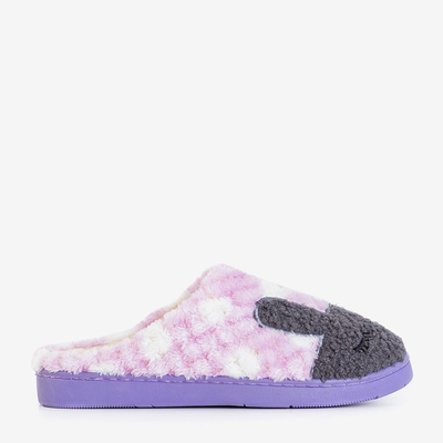 Lila Frauenschuhe mit Krystians Hasen - Schuhe