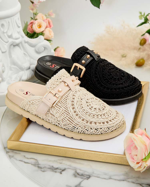 Royalfashion Жіночі шльопанці з вишивкою Leronip