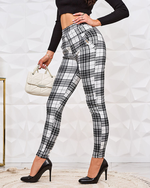 Royalfashion Утеплені картаті жіночі лосини