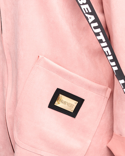 Жіноча рожева куртка з еко-замші - Одяг