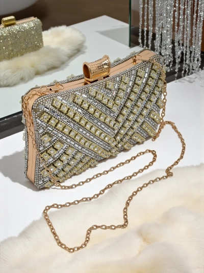 Royalfashion Damen Clutch mit Zirkonia-Steinen Seraphine Glint