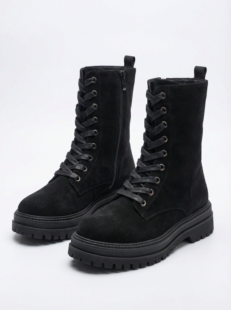 Damen Eco-Wildleder Worker Boots Molistea