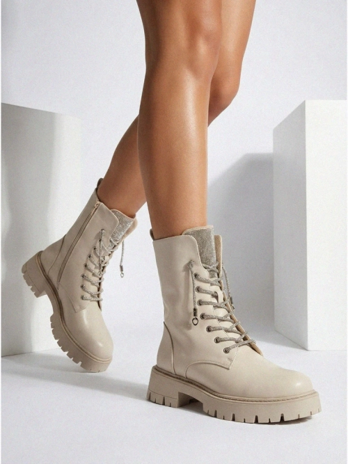 Еко шкіряні шнуровані ботільйони жіночі Farly