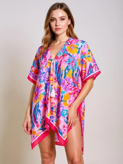 Pareo Selene Colore – mehrfarbige Tunika Royalfashion mit V-Ausschnitt