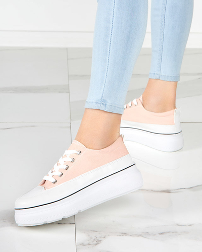 OUTLET Puderfarbene Sneaker für Damen auf der Veritar-Plattform - Schuhe