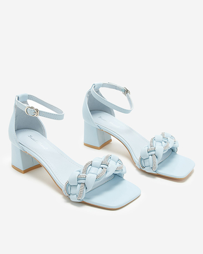 Blaue Damensandalen auf der Post Marienka - Schuhe