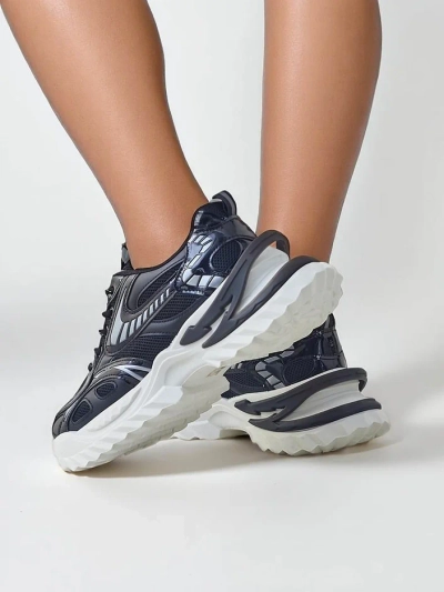 Royalfashion Damen Sport Sneakers mit dickerer Sohle Annete