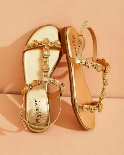 Royalfashion Damen Selina Zirkonia Sandalen
