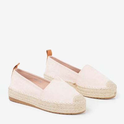 Hellrosa Espadrilles auf der Umox-Plattform - Schuhe 1