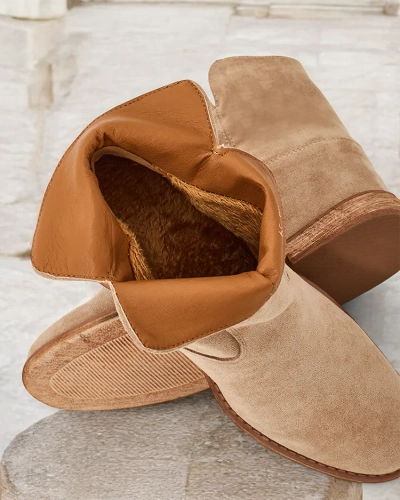 Royalfashion Boots im Cowboy-Stil auf einer überdachten Keilsohle Blueston