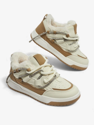 Sneakers Damen Aurora Beige Leder Bequem für den Alltag