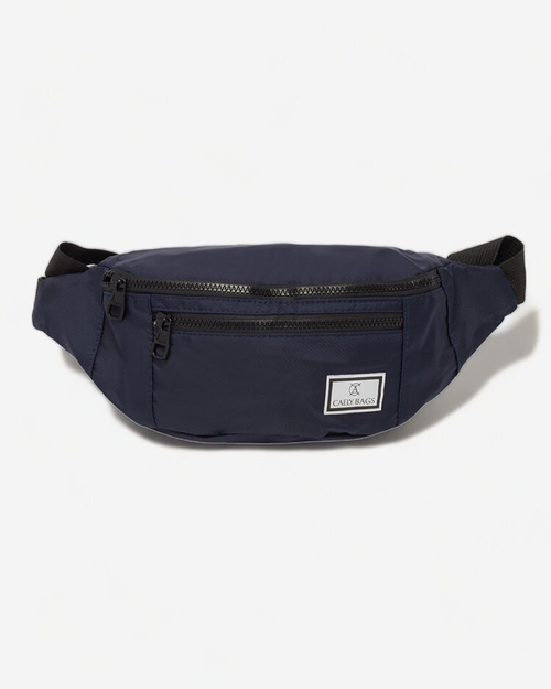 Чоловіча нирка Royalfashion темно-синя з написом