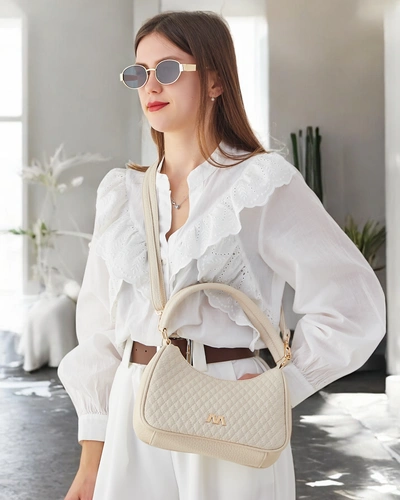 Royalfashion Elegante gesteppte kleine Damenhandtasche aus Eco-Leder