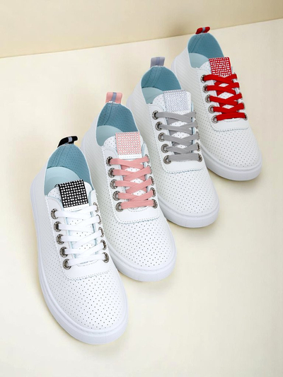 Royalfashion Damen-Ökoleder-Sneaker PureWalk