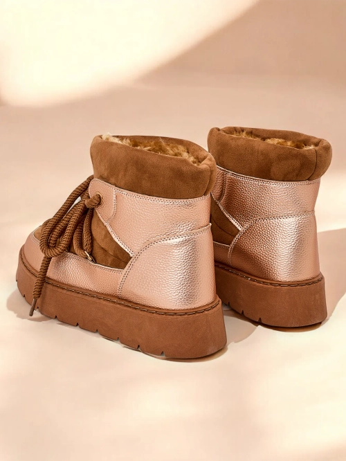 Zhinochi snihovi choboti Royalfashion Lace-up Iniuc