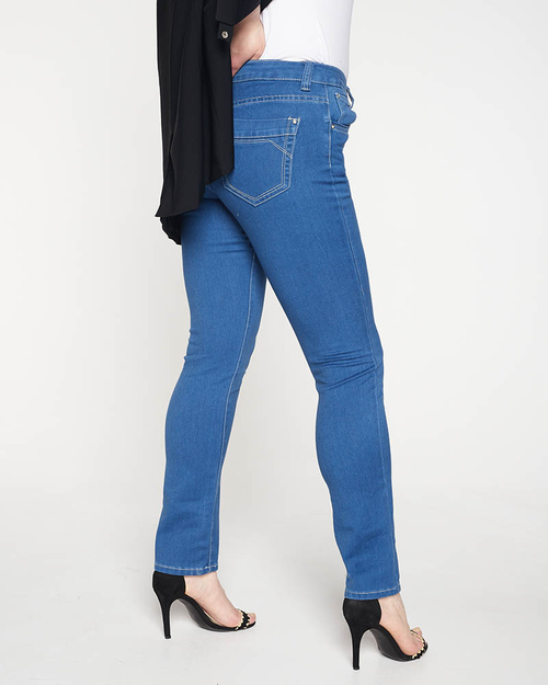 Блакитні жіночі прямі джинси PLUS SIZE