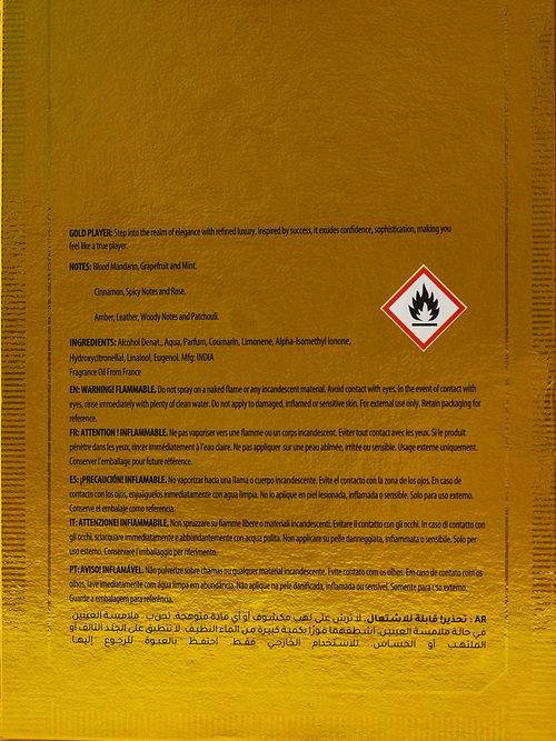 Натхненна парфумована вода для чоловіків Gold Player