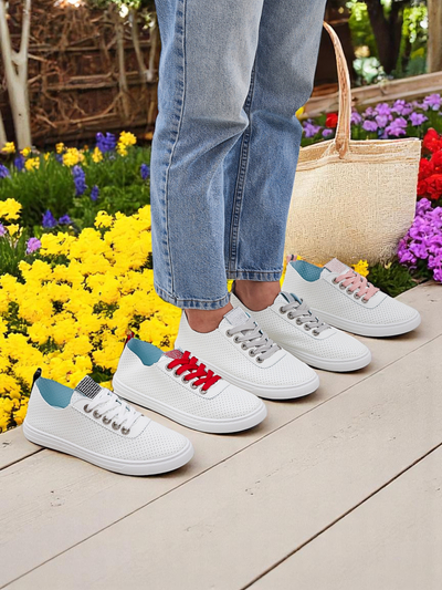 Royalfashion Damen-Öko-Leder-Sneaker PureWalk