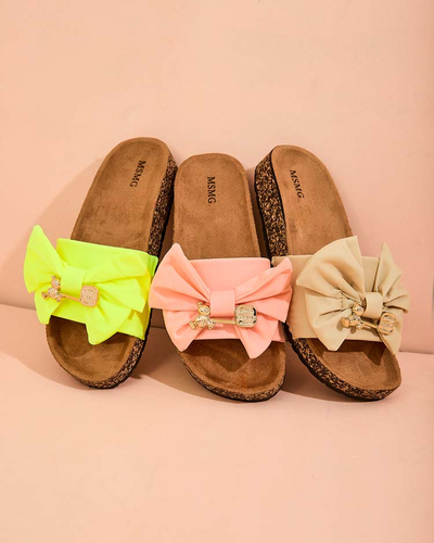 Royalfashion Damen Flip-Flops mit Schleife Ollnas