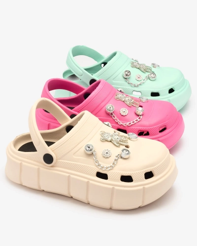 Royalfashion Beige Damen-Gummi-Flip-Flops Kooranza