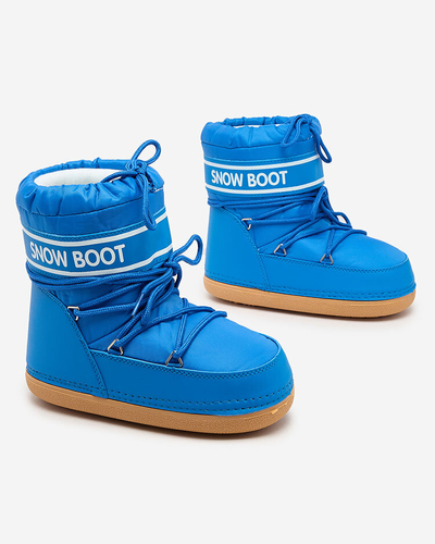 Royalfashion Blaue Damen-Schneestiefel mit Rahmen Soblesia