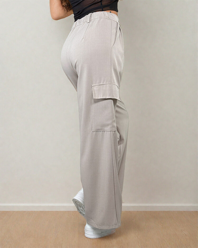 Royalfashion Damen weite Hose mit Taschen