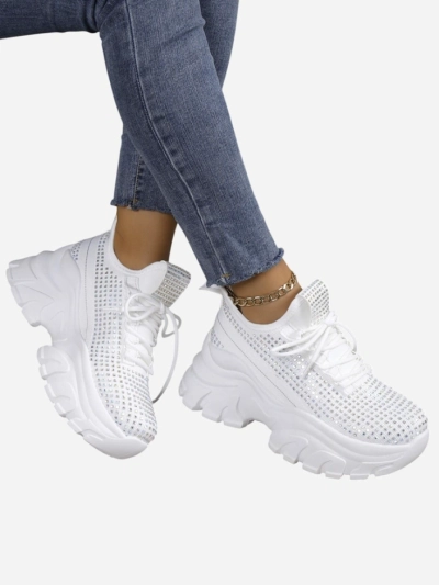 Royalfashion Damen Sportsneaker mit Strass Blysco