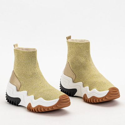 Gold Tenera Glitter High Sneaker für Damen - Schuhe