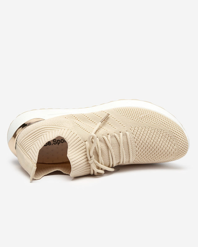 OUTLET Sportschuhe aus beigefarbenem Stoff für Damen Erina - Schuhe