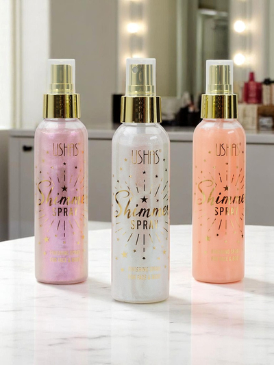 USHAS Summer Spray – Flüssiger Highlighter für Gesicht und Körper Weiß