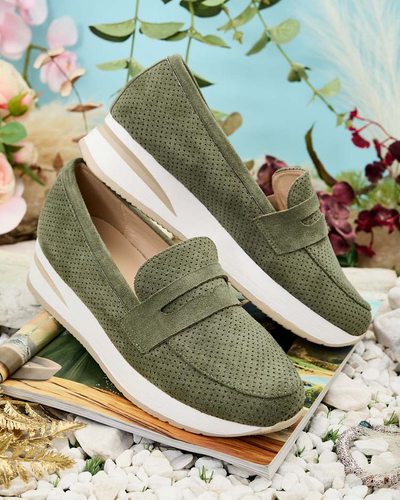 Royalfashion Жіночі мокасини на низьких підборах Sirn