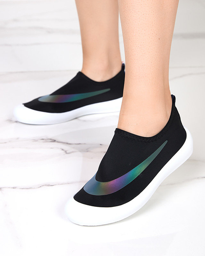 OUTLET Schwarze Slip-on-Sneakers für Damen Lerick - Schuhe