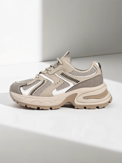 Aurelia Luna Damen-Sneakers Royalfashion Schnürer Ecru