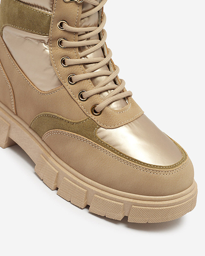 OUTLET Hellbraune unisolierte Damen Trapper Boots Kasemi - Footwear