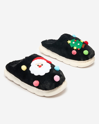 Royalfashion Weihnachtspantoffeln für Damen in schwarz Fertemse