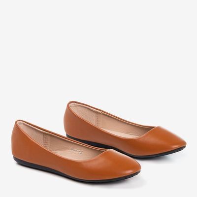 Braune Ballerina aus Öko-Leder Falo - Footwear 1