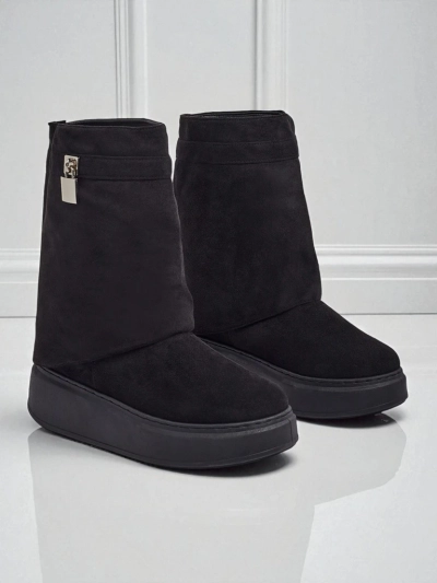 Kurze Damen-Schneestiefel mit abnehmbarem Schaft Elizze