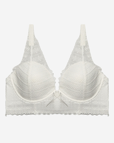 Cremefarbener Damen-Spitzen-BH - Unterwäsche