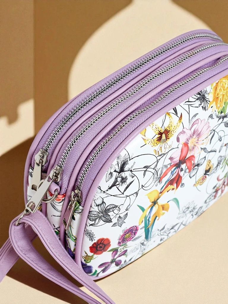 Royalfashion Kleine Damenhandtasche aus Ökoleder Floriana