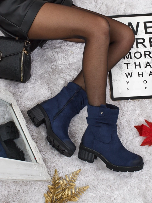 Високі жіночі ботильйони еко замшеві Carmine