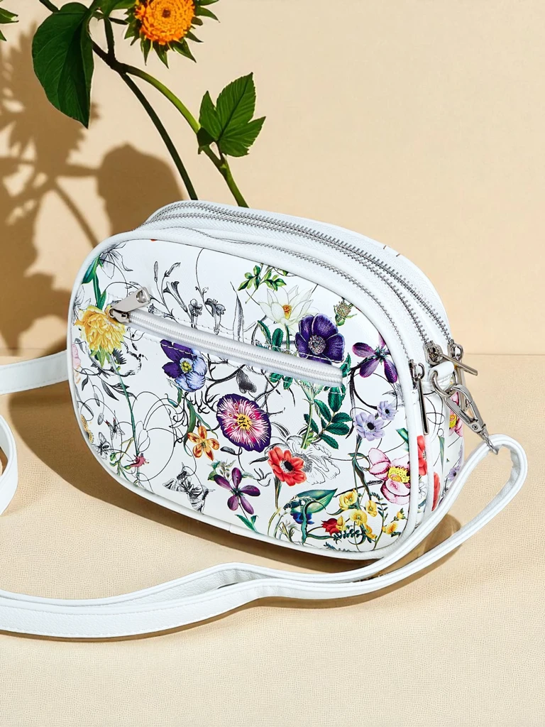 Royalfashion Kleine Damenhandtasche aus Ökoleder Floriana