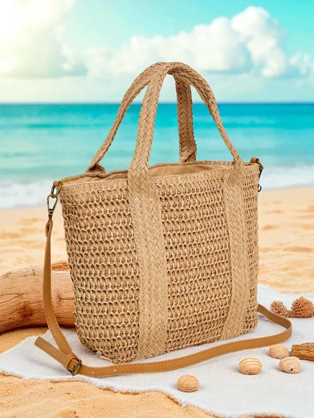 Royalfashion Große Strohtasche für Damen Bella Paglia