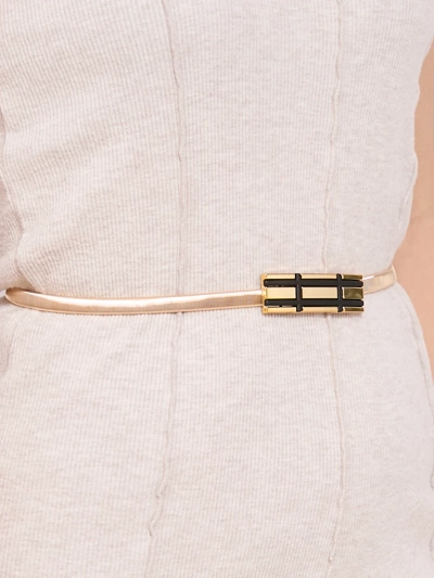 Aurelia Gürtel – Goldener Damen Metallgürtel mit geometrischer Latina-Schnalle
