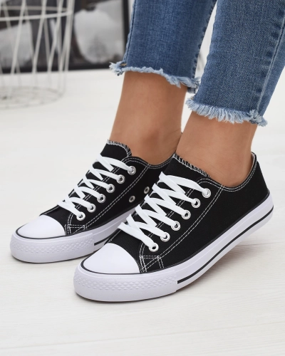 Schwarz-weiße klassische Damen-Schnürschuhe Ogisa - Footwear