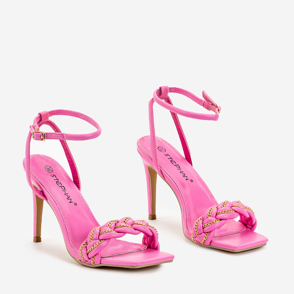 OUTLET Damensandalen in Fuchsia auf einem Tenedi-Stiletto - Schuhe