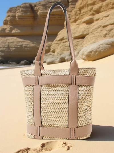 Royalfashion Große Strohtags Tasche für Damen